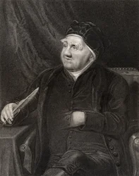 Samuel Parr, sztychowany przez Johna Cochrana (fl.1821-65), z „Narodowej Galerii Portretów, tom IV” wydany ok.1835